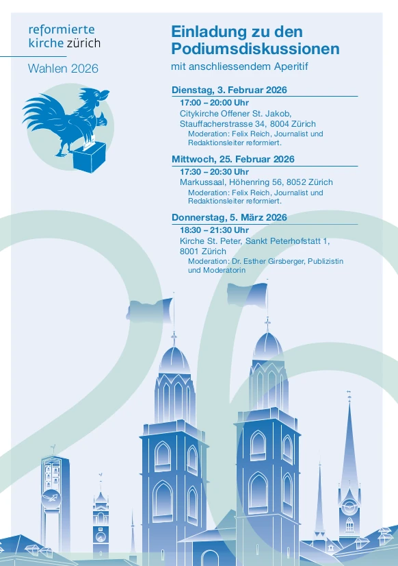 Original Flyer Podiumsdiskussionen